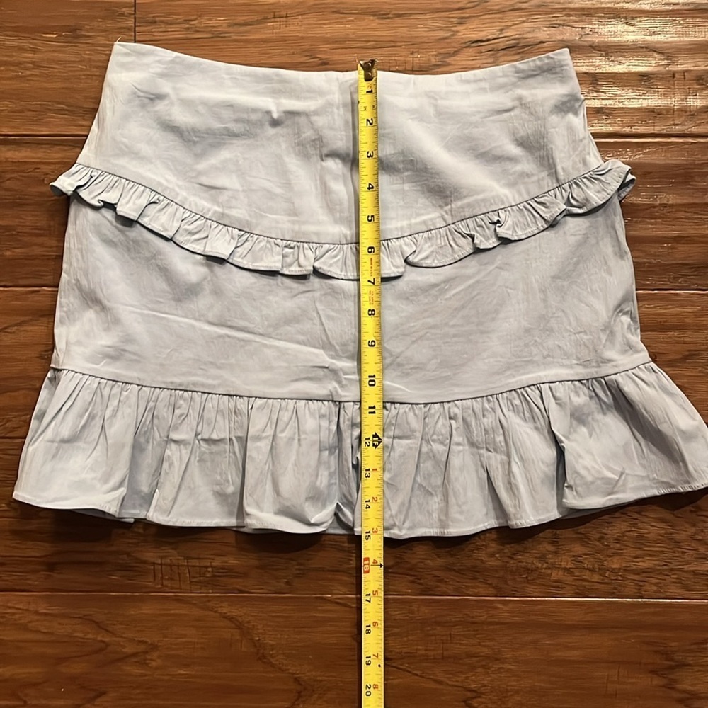 TCEC Blue Ruffle Mini Skirt Size L - Picture 5 of 8